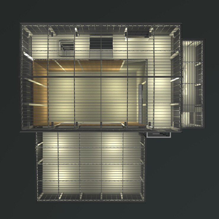 Foto ilustração 3d de um projecto industrial