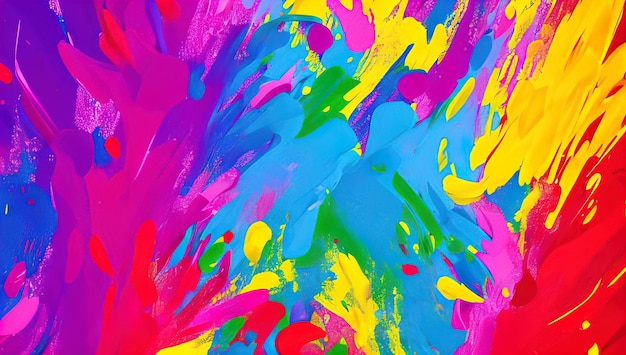 ilustração 3D de um respingo de tinta colorida, explosão pigmentada de cor, acrílico, corante, abstrato