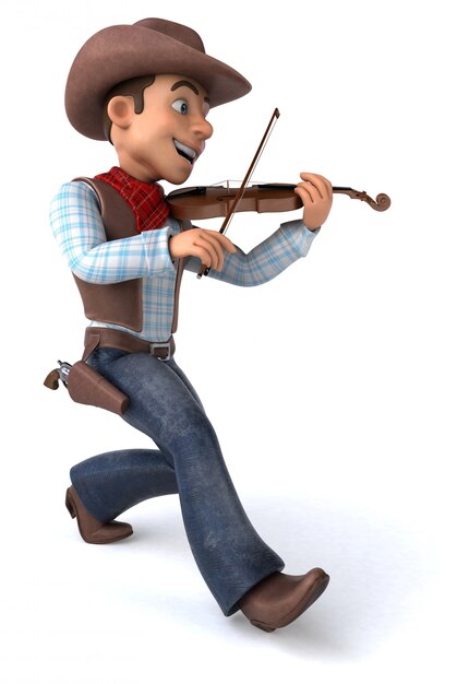 Ilustração 3D de um volonist do cowboy
