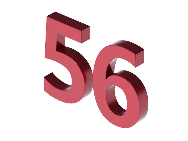 Ilustração 3d de venda de número vermelho