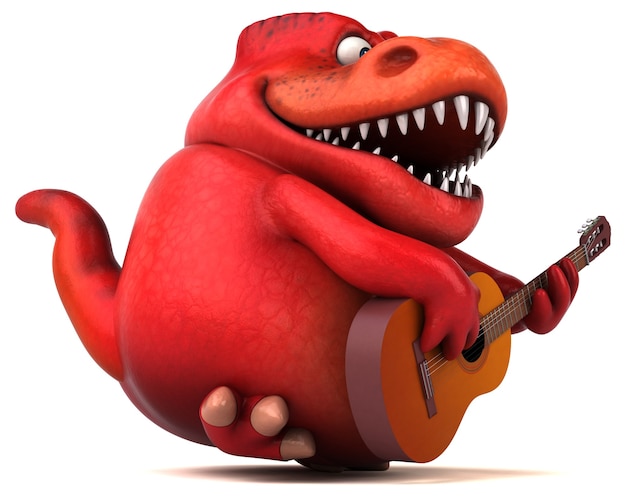 Ilustração 3D divertida Trex