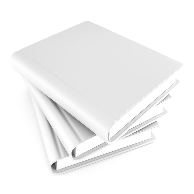 Ilustração 3d do caderno branco em branco