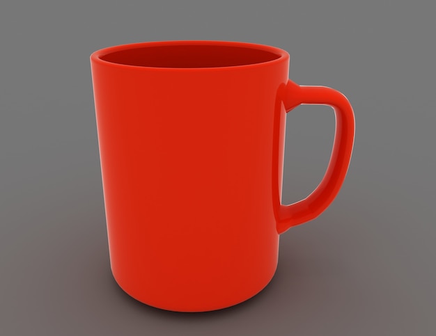 Ilustração 3D do clássico vermelho cupSave Comp. Ilustração renderizada 3D