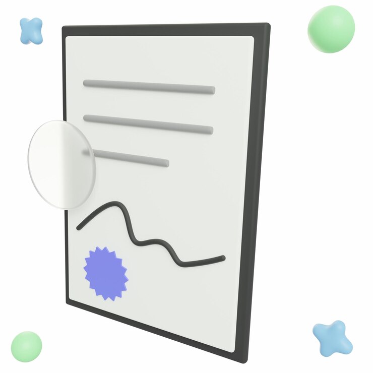 Foto ilustração 3d do contrato de negócios