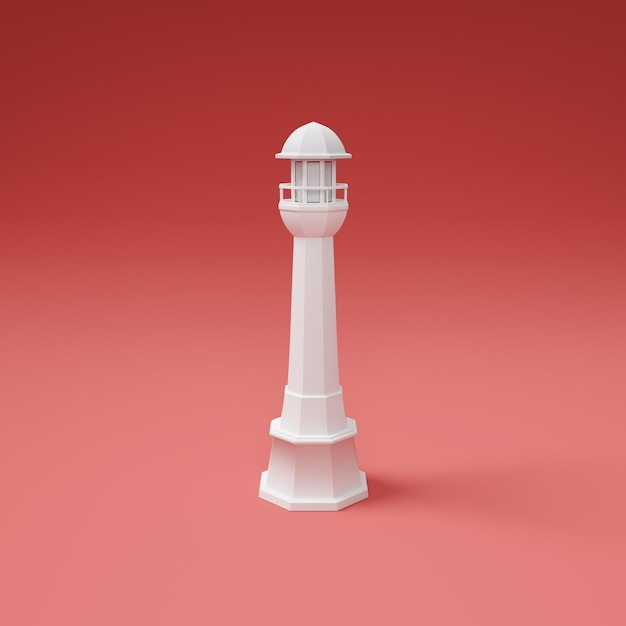 Ilustração 3d do farol isolado no fundo