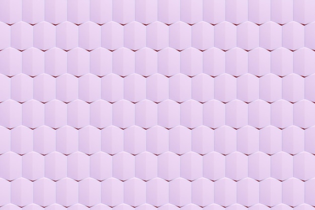 Ilustração 3d do mosaico rosa. conjunto de formas em fundo monocromático, padrão. fundo de geometria