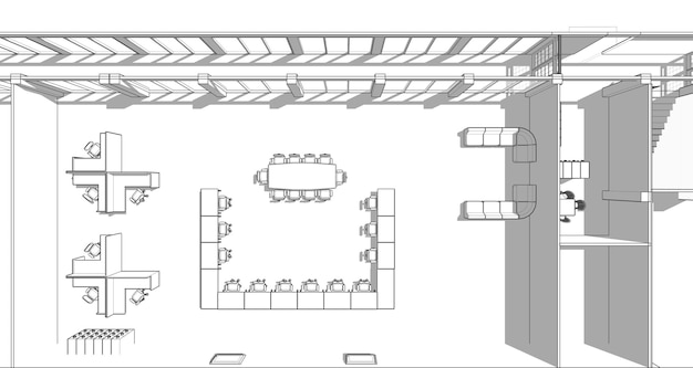 Foto ilustração 3d do projeto de construção