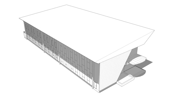 Foto ilustração 3d do projeto de construção