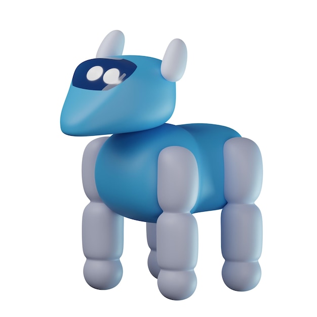 Ilustração 3D do Robô Cachorro