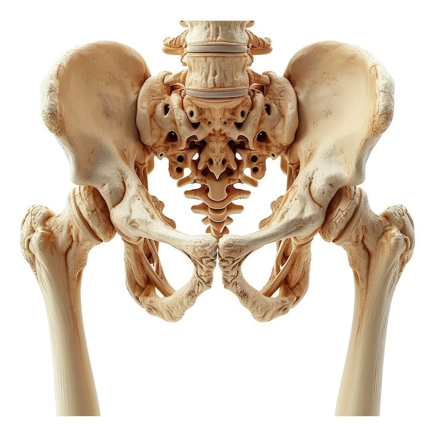 Ilustração 3D do sistema de nós linfáticos da pélvis e da anca humana