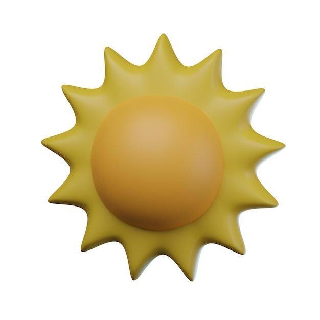 Ilustração 3D do Sol