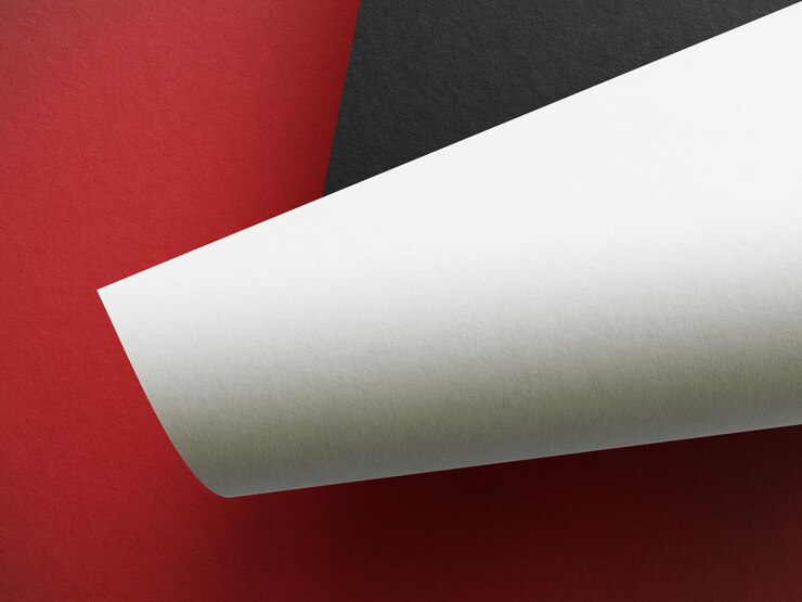 Foto ilustração 3d folha dobrada de papel modelo isolado