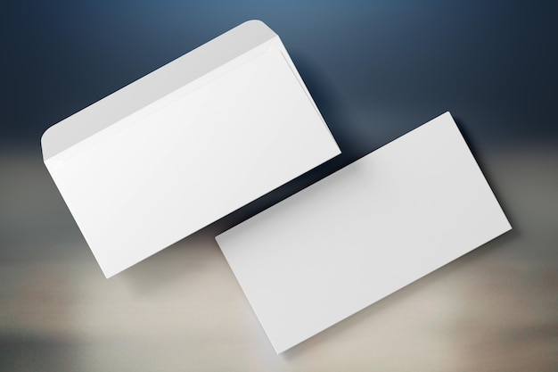 Ilustração 3D Formato de envelope A5 isolado