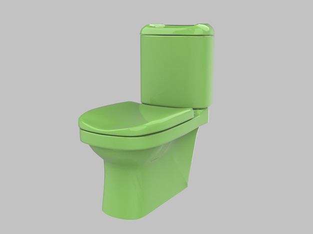 ilustração 3d lavabo armário toalete verde