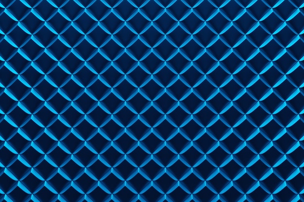 Foto ilustração 3d padrão geométrico azul conjunto de quadrados no padrão de fundo monocromático padrão de fundo de geometria