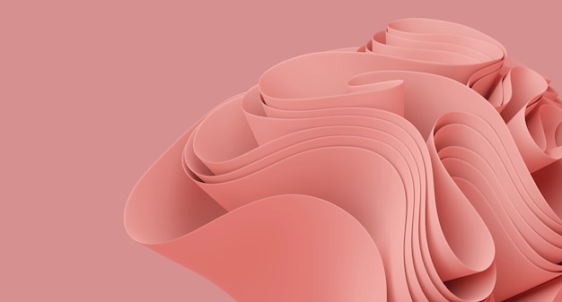 Ilustração 3d papel de parede de fundo abstrato rosa