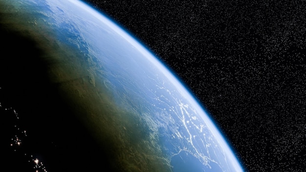 ilustração 3d planeta terra nos elementos espaciais desta imagem fornecida pela NASA