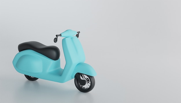 Foto ilustração 3d renderizada do ícone de scooter