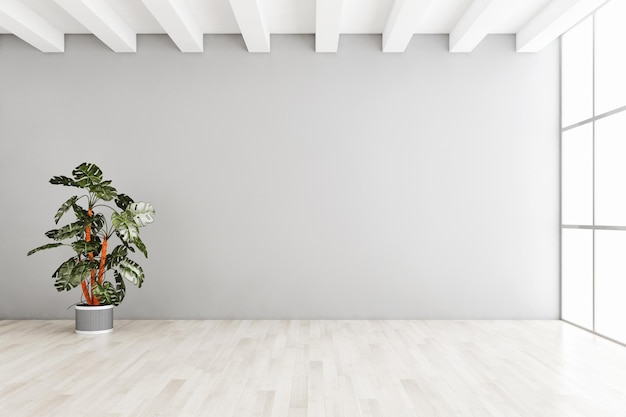Ilustração 3D renderizando grandes interiores luxuosos modernos e brilhantes Computador de maquete de sala de estar digitalmente