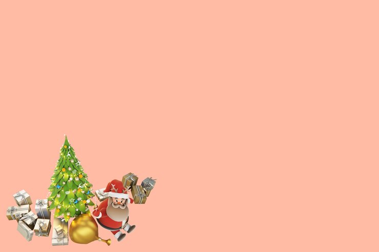 Foto ilustração 3d, um presente do papai noel no dia de natal