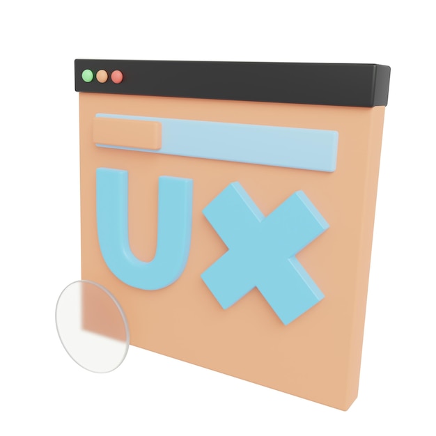 Foto ilustração 3d ux