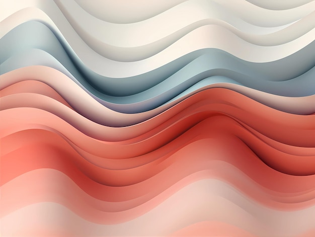 Ilustração abstrata com ondas de cores diferentes de branco, azul e vermelho