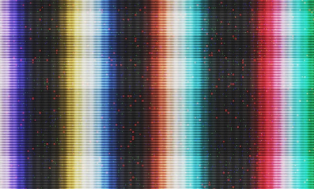 Foto ilustração abstrata de erro de sinal de tela de tv. fundo de efeito de falha. imagem conceitual de vhs pixels mortos.