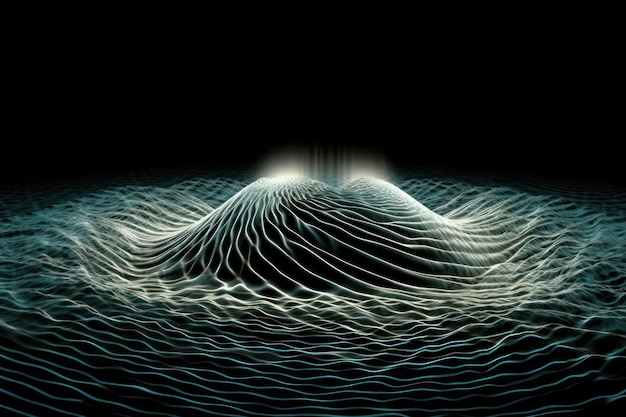 Foto ilustração abstrata de ondas de física criada usando ferramentas al generativas