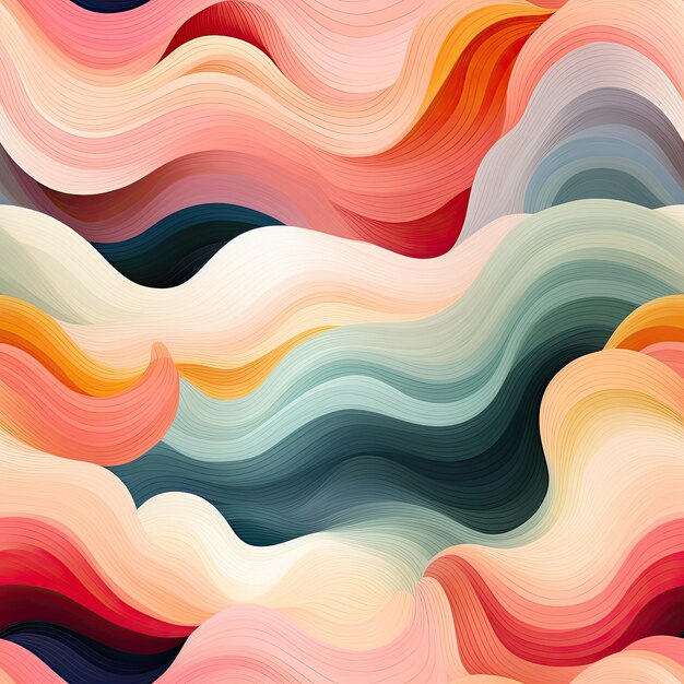 ilustração abstrata de ondas pincelada de pigmento pintura a óleo arte