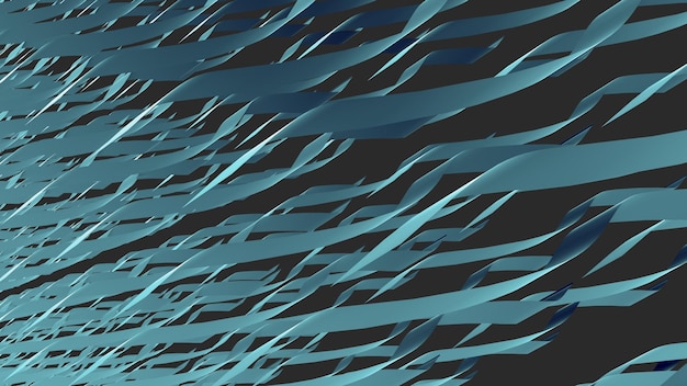 Foto ilustração abstrata de um padrão de fitas de bétula em um fundo cinza imagem de renderização 3d papel de parede gráfico para um desktop