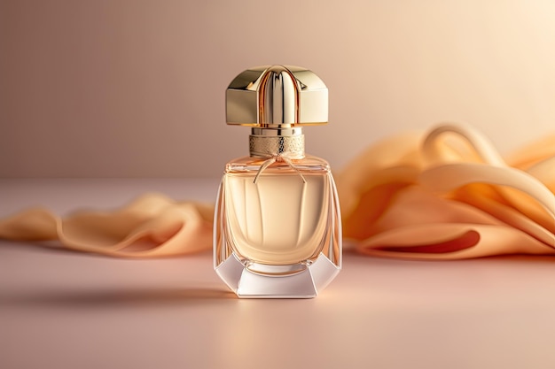 Ilustração abstrata do frasco de perfume AI Generative