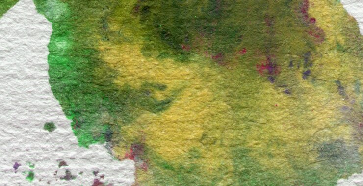 Foto ilustração abstrata em aquarela de tela encharcada de tinta com pano de fundo macio