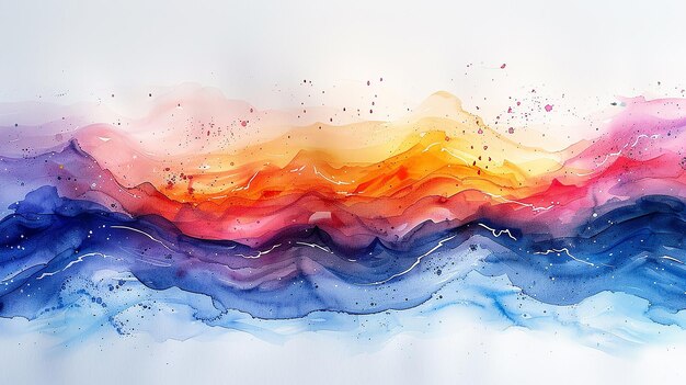 Ilustração abstrata em aquarela