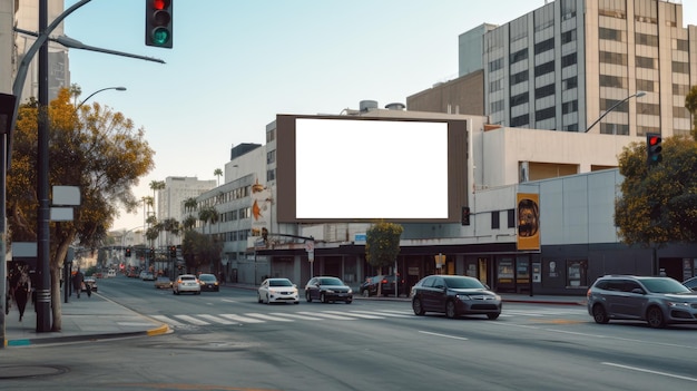 Ilustração ai generativa de maquete de outdoor em ambiente urbano