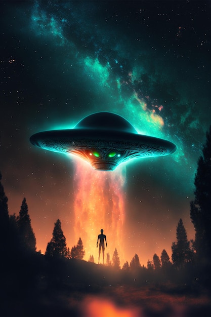 Ilustração alienígena de ufo