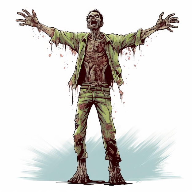 Foto ilustração altamente detalhada de zombies mortos-vivos