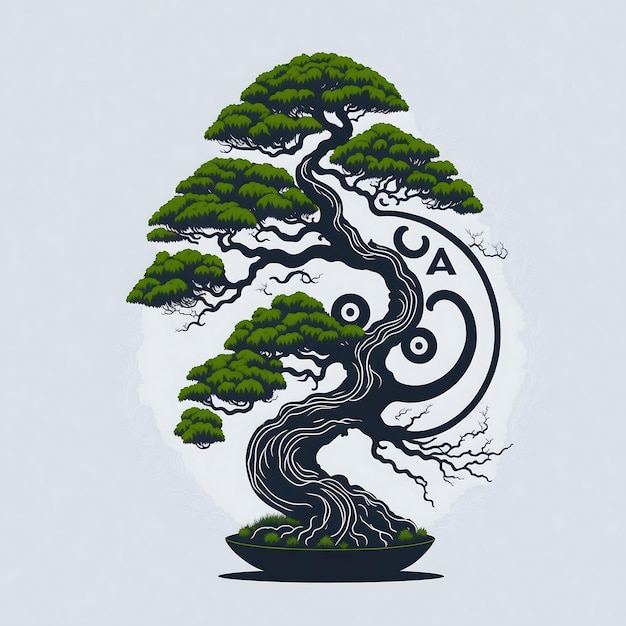 Foto ilustração árvore bonsai