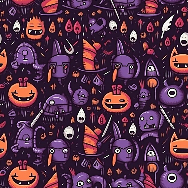 Foto ilustração assustadora do padrão do halloween