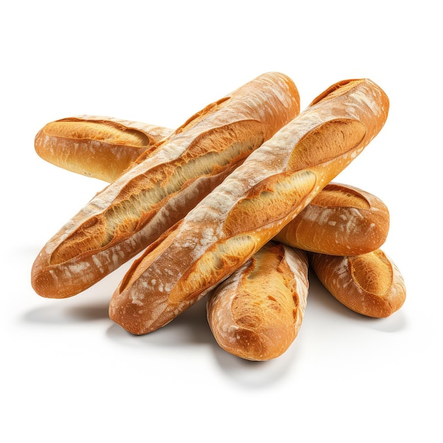 Foto ilustração baguettes imagem branca