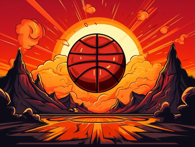 Ilustração bola de basquetebol