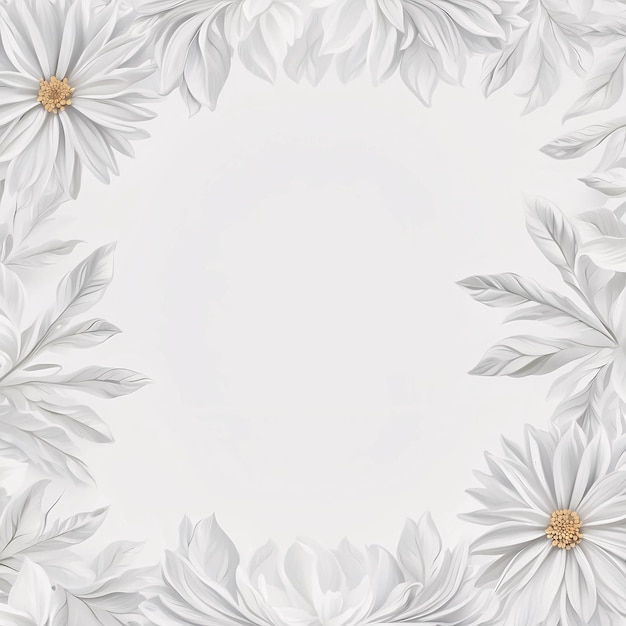 Foto ilustração botânica floral de flor branca em um desenho de cartão de casamento de fundo branco