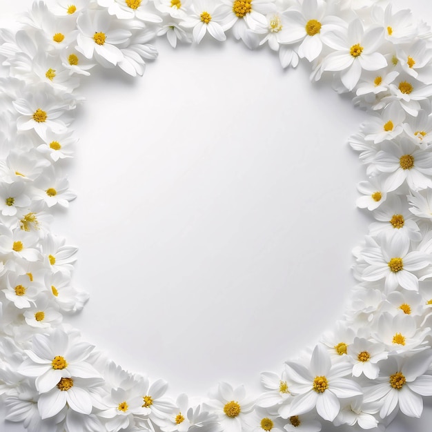 Ilustração botânica floral de flor branca em um desenho de cartão de casamento de fundo branco