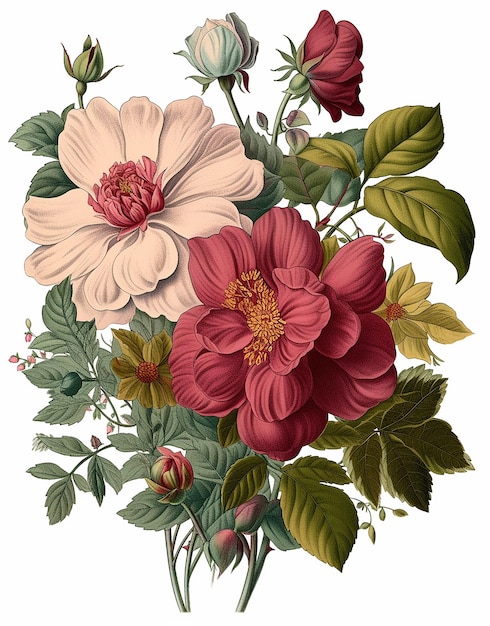 Ilustração botânica vintage