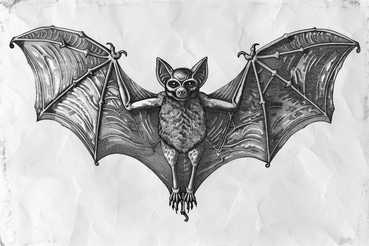 Foto ilustração científica de morcego bitmap monocromático detalhado livro retro vintage 5k morcego ilustração ar 32 job id c334df2637d148b7959c92b3bae4fecc