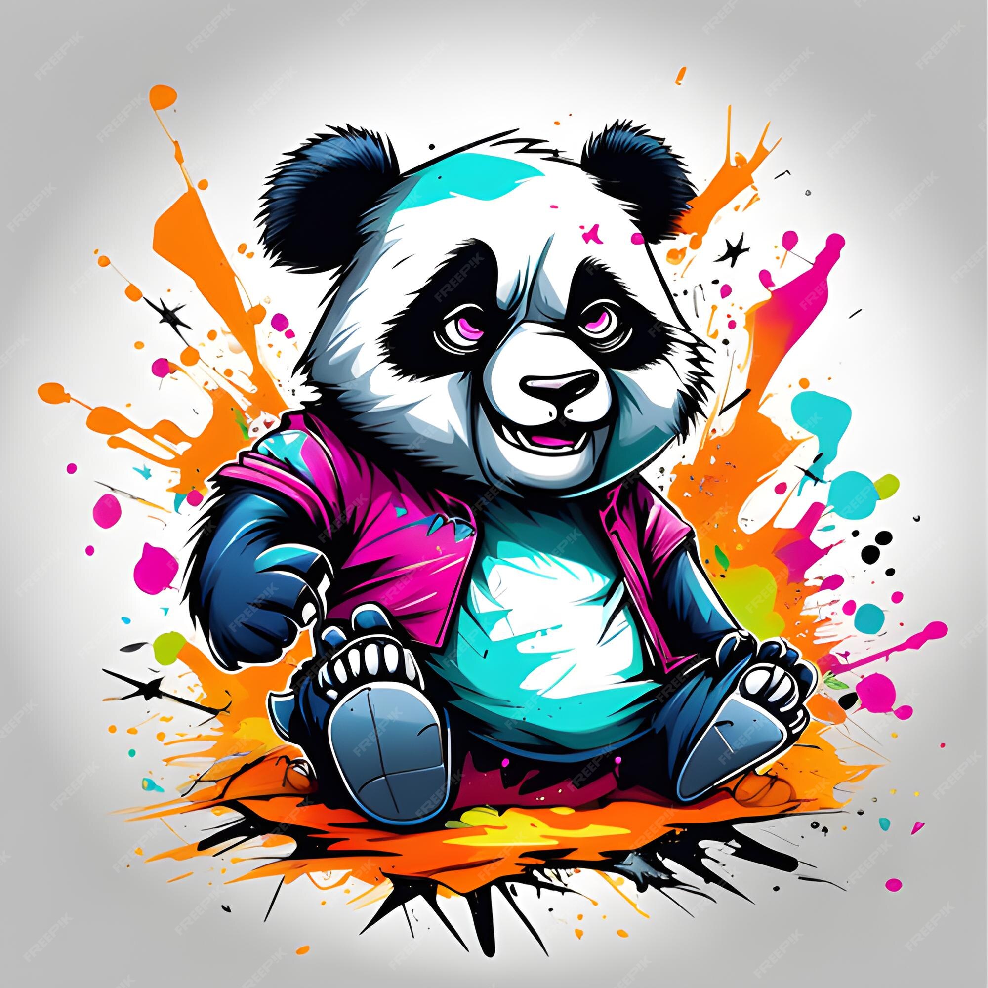 Livro colorido panda realista para imprimir e online