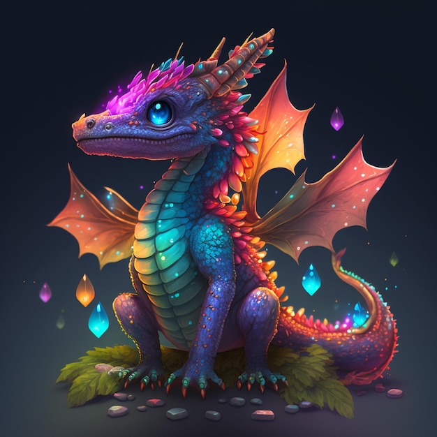 Baixe Ilustração Fofa de Dragão para App ou Jogo PNG - Creative Fabrica