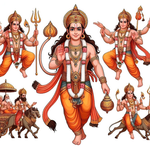 Foto ilustração conceito de imagem hanuman jayanti