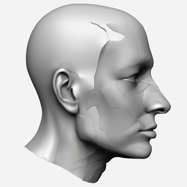 Foto ilustração da anatomia facial humana