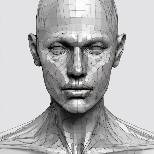 Ilustração da anatomia facial humana