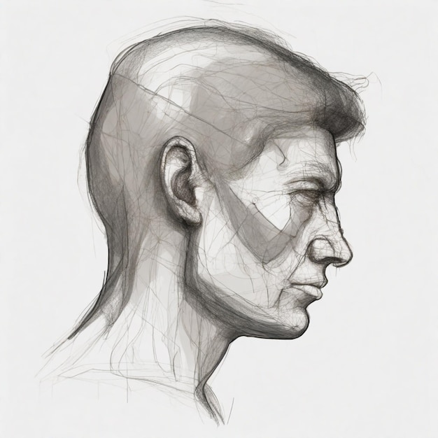 Foto ilustração da anatomia facial humana